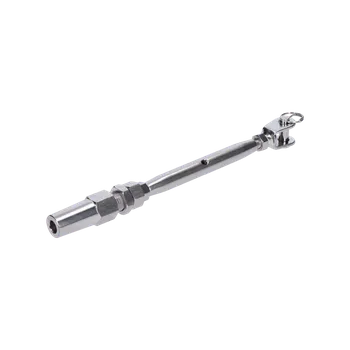 Zábradlí Úchyt, šponovák pro nerezové lanko ø6 mm se závitem M8 a LH8, broušená nerez K320 / AISI304