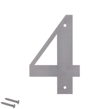 Zábradlí Číslo domovní 4, (127x1.5mm), s dírami, broušená nerez K320 / AISI 304