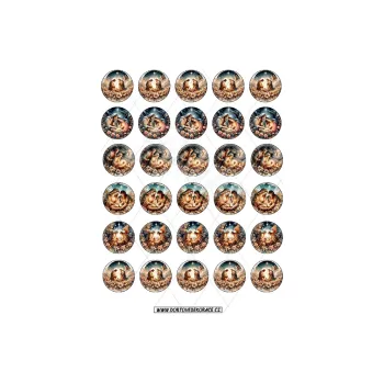 Jedlá dekorace na dort JESLIČKY 3,5 cm, VARIANTA Jedlý papír 1875