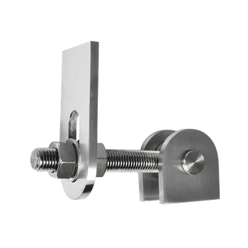 pant Nerezový pant nastavitelný M20 s kotevní deskou, otevírání 180°, broušená nerez K320 / AISI304