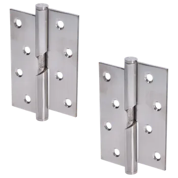 pant Nerezové panty přidivhovací 2ks (levé), 100x75x2.5mm, max. nosnost: 80 kg (2 panty), broušená nerez K320 /AISI304