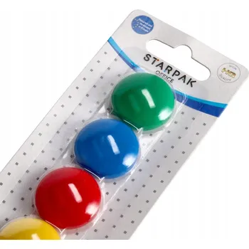 Dekorativní magnet BAREVNÉ MAGNETY NA TABULI 29mm 6 Kusů PEVNÉ Dobrá Kvalita Silné