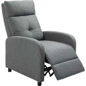 Křeslo Relaxační TV křeslo s pružinovým jádrem | šedé