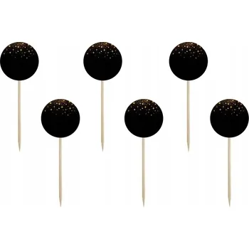 Party dekorace Zápichy na muffiny/cupcaky jednohubky Sparkling karneval, 6 ks