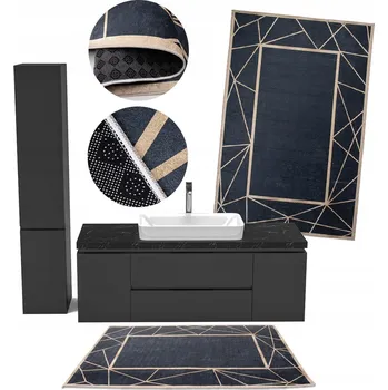 Koberec Módní koberec do kuchyně, koupelny Lavo, pratelný koberec 80x150 #55521