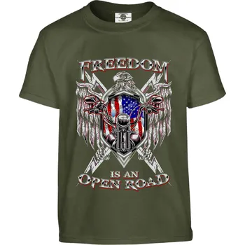 Pánská móda Tričko Freedom Druh: Dětské, Barva: Khaki, Velikost: 134-M