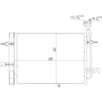 Výparník klimatizace Kondenzátor, klimatizace Hart 621 640