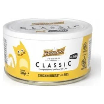 Krmivo pro kočku Princess Classic 70 g Kuřecí prsa v želé pro kočky jsou nejchutnější