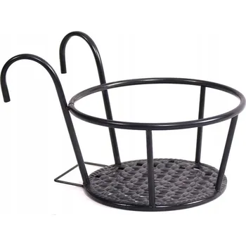 Květináč Květináč kovový černý ITIMPORT 21 cm x 22 x 12 cm