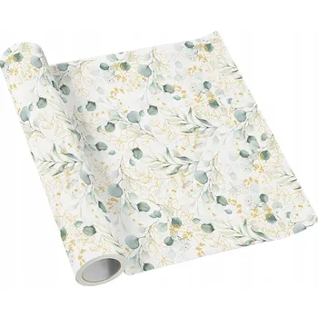 Obraz Běhoun bílý, odstíny zelené 500 x 40 cm