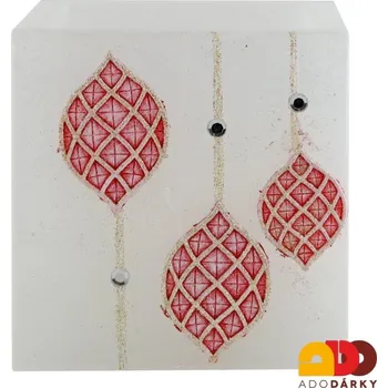 Svícen Lampion kvádr Vánoční ozdoby (Voskový lampion na jednu čajovou svíci)