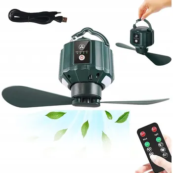 Vzduchotechnika Stropní ventilátor bedee s lampou – zelený