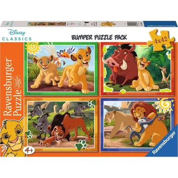 RAVENSBURGER Puzzle Disney: Lví král 4x42 dílků