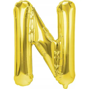 Balónek Fóliový balónek písmeno N ZLATÝ narozeniny písmena 40 cm