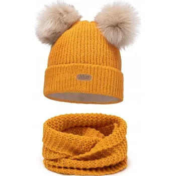 Čepice Silná ČEPICE NÁKRČNÍK Dětská sada s flísem BAMBULE