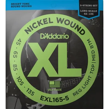Struna pro kytaru a smyčcový nástroj D'Addario EXL 165/5 struny pro baskytaru