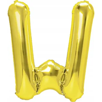Balónek Fóliový balónek písmeno "W" zlatý 40 cm