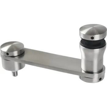 Zábradlí Boční kotvení na sklo 6-16 mm (ploché), jedna bodová svorka skla ø30 mm, broušená nerez K320 / AISI304, balení obsahuje gumičky na sklo