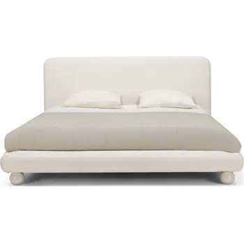 Postel Dvoulůžková čalouněná postel Booli 160x200 světle béžová