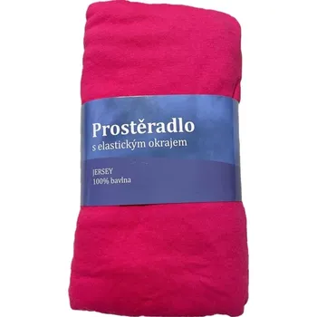 Prostěradlo JERRY FABRICS Prostěradlo Jersey Malinová Bavlna, 90/200 cm