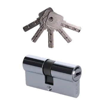 Vložka do dveří Cylindrická vložka 30x30 mm, niklová, 5 klíčů, šroub M5x65 mm