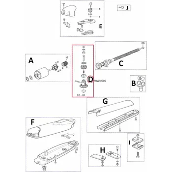PRWNG05 kit ozubených kol pro motory WINGO 24V