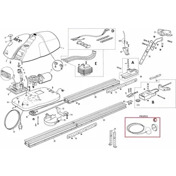 Pohon brány PRSP03 uvolňovací lanko pro SPIDO/ SPIDER