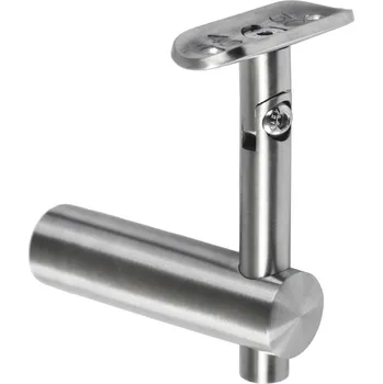 Zábradlí Držák madla s kloubem /ploché uchycení na jekl /madlo ø 42.4 mm, broušená nerez K320 /AISI304