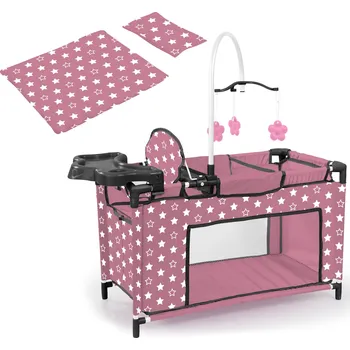 Doplněk pro panenku Bayer Design Multifunkční postýlka pro panenky, starorůžová