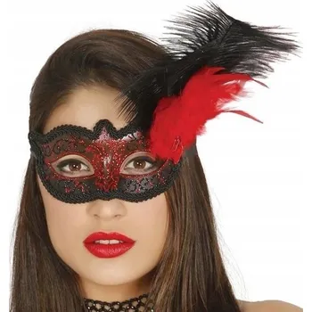 Karnevalová maska Benátská maska na oči Twoje stroje 12918 látková černá