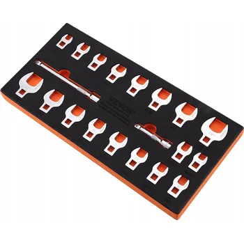 Klíč VEVOR Sada Otevřených Klíčů (Crowfoot) 20 Kusů 3/8 Palce pro Momentový Klíč