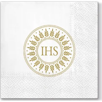 Papírový ubrousek Ubrousky PAW Svaté Přijímání hostie zlaté 33x33 cm 20 kusů