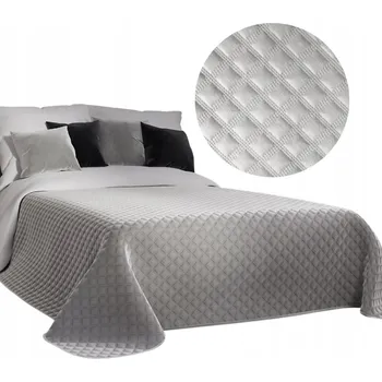 Přehoz na lůžko Přehoz na postel z mikrovlákna Markizeta 170 cm x 210 cm šedý