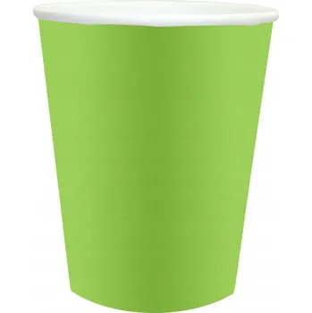 Party nádobí Světle zelené papírové Kelímky 250ml, sada kusů