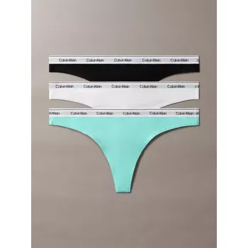 Kalhotky QD5209/WAC - dámská tanga Calvin Klein 3pack, M, WAC