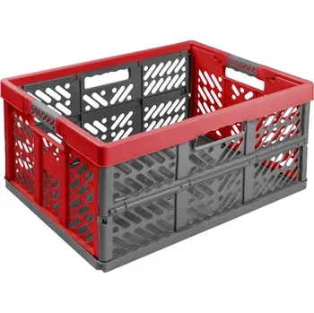 Nákupní košík Nákupní košík Keeeper skládací plast červený 45 l 28x37x54 cm