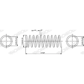 Vinutá pružina podvozku MONROE SP4996