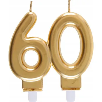 Dortová svíčka Svíčky na dort ZLATÉ narozeniny 60. narozeniny
