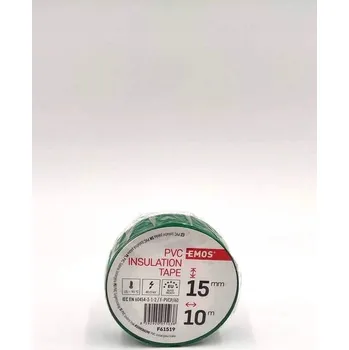 Izolační páska Zelená Izolační páska 15/10 EMOS PVC F61519