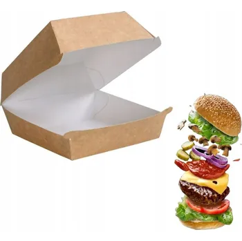 Jednorázové nádobí Balení: Krabička na burger GIGANT, balení 100 ks