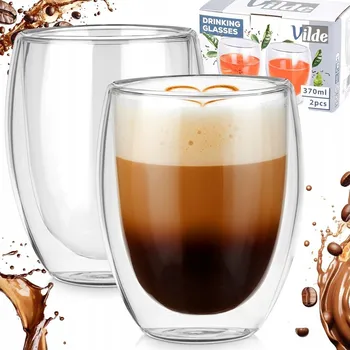 Sklenice Sklenice na kávu Vilde 370 ml 2 ks
