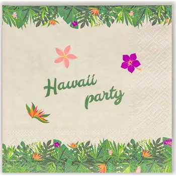 Papírový ubrousek Narozeninové ubrousky Havajské Hawaii 33 cm 20 ks