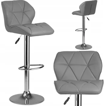 Barová židle Barová Židle s opěrkou Castel šedá - 2 kusy Sofotel