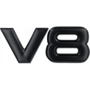 Elektrický zubní kartáček Emblém samolepicí znak AUDI V8 7,8x3,1 cm Černý