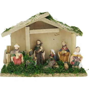 Betlém Dřevěný Betlém 20 cm (Figurky Marie, Josefa a Ježíška)