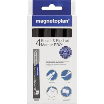 magnetoplan 1228112 popisovač na flipcharty černá 4 ks