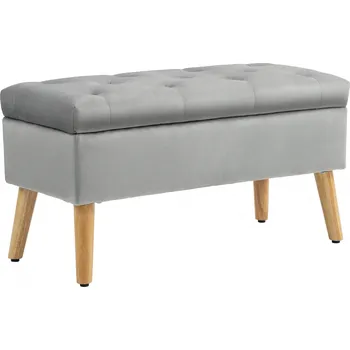 Taburet Lavice s úložným prostorem, 102 x 35 x 43 cm | šedá