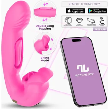 Vibrátor InToYou App Series Bimby Bitting & Tapping Vibrator with Remote & App Pink