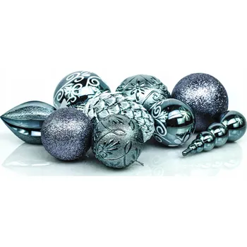 Vánoční dekorace Dekorace na vánoční stromeček grafitové 28 ks