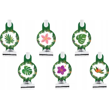 Party dekorace Rozkládací havajské trubky/píšťalky - 6 ks